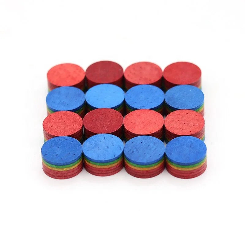 Professional Superior Quality rainbow Colorful Multi Layer 14mm Carom Billiard Pool Cue Tip