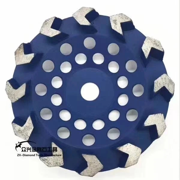Hot Sell 7" Arrow Segment Diamond Concrete Grinding Cup Wheel for Angle Grinders