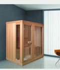 02-11 4 Person Canadian Hemlock & Red Cedar Traditional Sauna Room with 6 KW Stove Computer Control Panel 2-Year Warranty