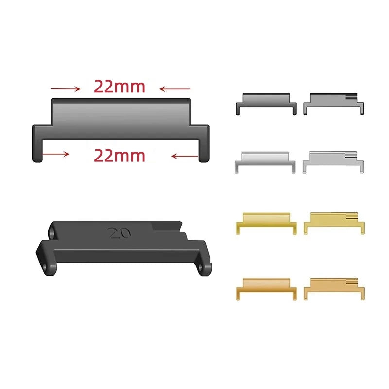 Universal 22 to 22mm 316L Stainless Steel Quick Release Spring Bar Watch Band Strap Connector Adapters for Huawei Samsung Watch