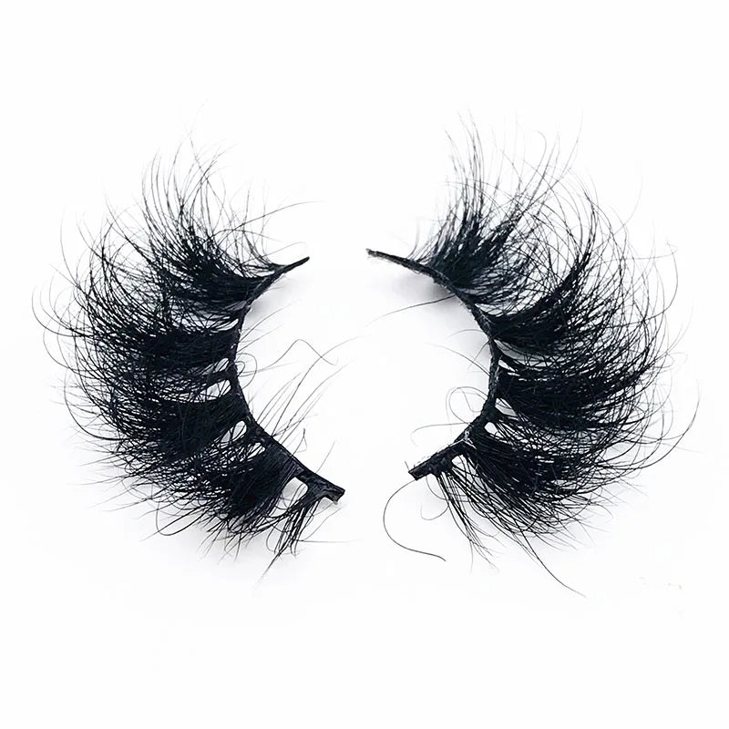 Handmade 3D Mink Eyelashes Natural Long False Eyelashes Dramatic 25MM Mink Eyelashes