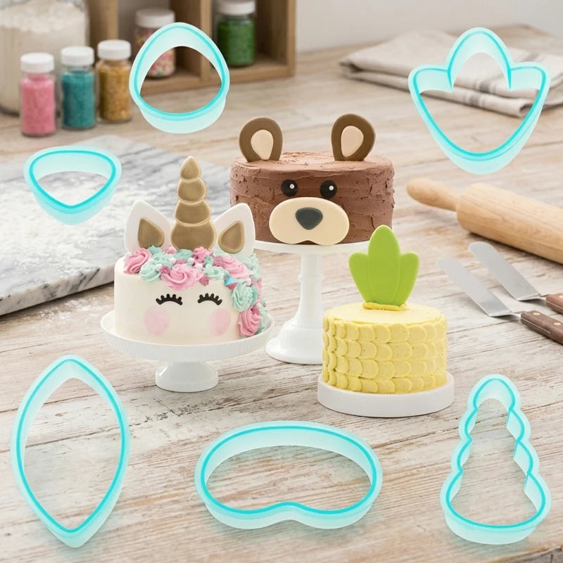 Sweet Sugarbelle Fondant Biscuit Cookie Cake Cutter Top Cutter Template Stencil Baking Decorating Tool for Unicorn Cake Top