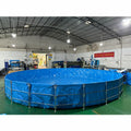 Lvju Aquaculture Equipment Pvc Canvas Fish Tank Farming Round Foldable PVC Tarpaulin Tank Aquaculture Fish Pond