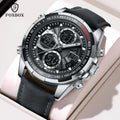 LIGE FB0080 Sample Watch Factory Men's Sport Quartz Wristwatch Waterproof Luxury Chronograph Leather Luminous Hands Clock OEM