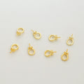 DIY14K Gold-plated Threaded Eye Pendant Holder Large Aperture Necklace Accessories Brass Pearl Pin