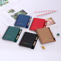 MINI Eco-Friendly Kraft Paper Spiral Notebook Set 60-Page Customizable Printed Style Gifted with Pen and Memo Pad