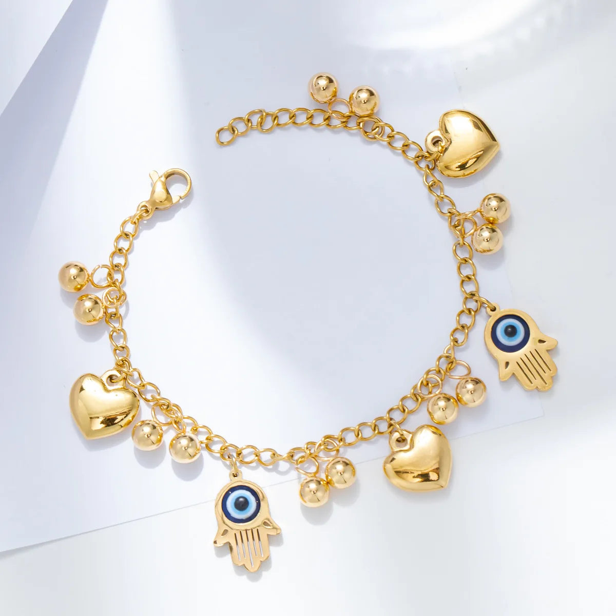 Hot Products Designer Heart Palm Eye Stainless Steel Fashion Jewelry Bracelets