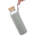 Clear Borosilicate Glass Water Bottle with Screw Cap Popular Portable Square Lid for Kids School & Office for Milk Juice & Juice