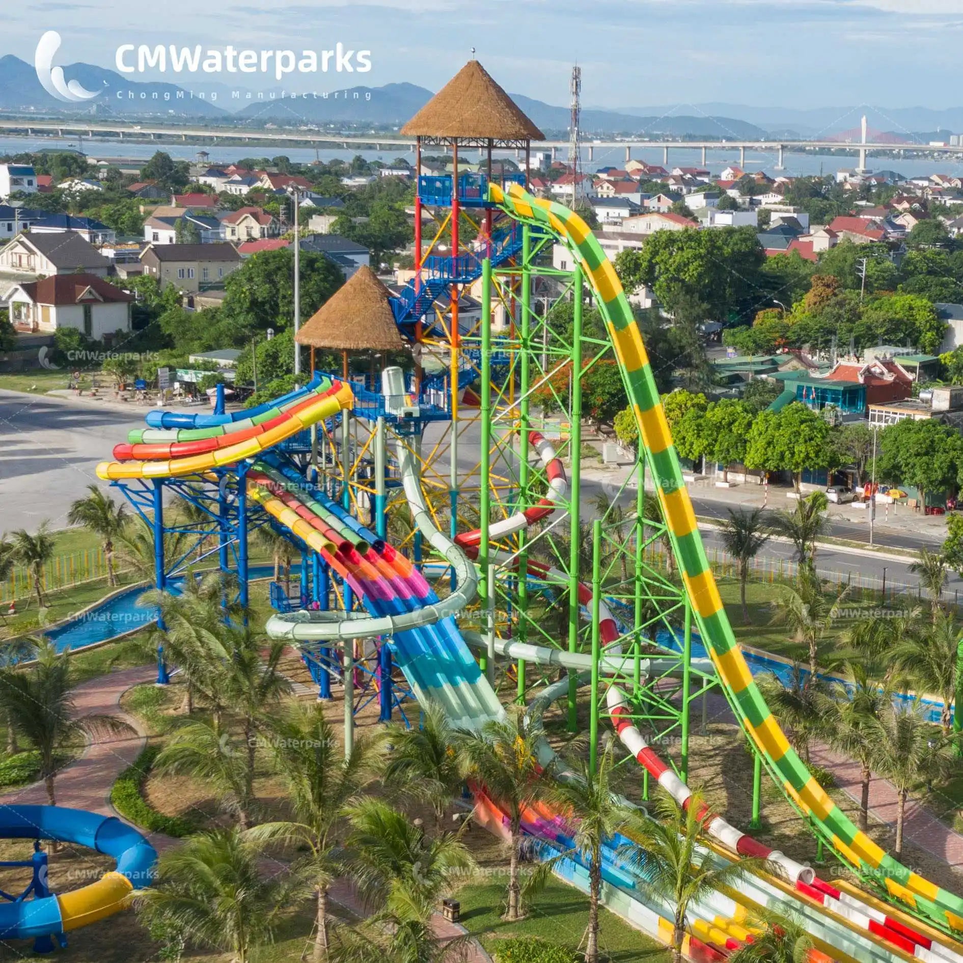 Fiberglass Rapid Water Slide for Aqua Park Adult Amusement Park