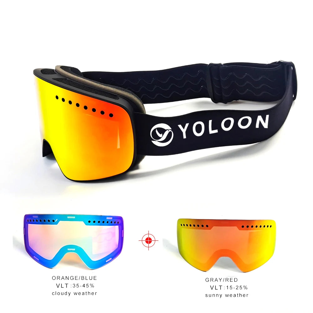 UV400 protection Best Selling Custom Magnetic OEM ODM Snow Ski Goggles Snowboard Skiing Glasses