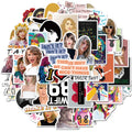 50Pcs Taylor Swifts Singer Sing Song Graffiti Sticker for Home Decoration Phone Case Bottle Luggage Laptop Stickers Custom