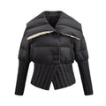 White eiderdown down jacket women's padded fragrance coat puffer jacket
