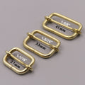 Brass Tri-glides Bar Buckle Slider Sliding Center Bar Strap Adjuster Buckle for Leather Craft Bag Shoulder Belt Strap Webbing