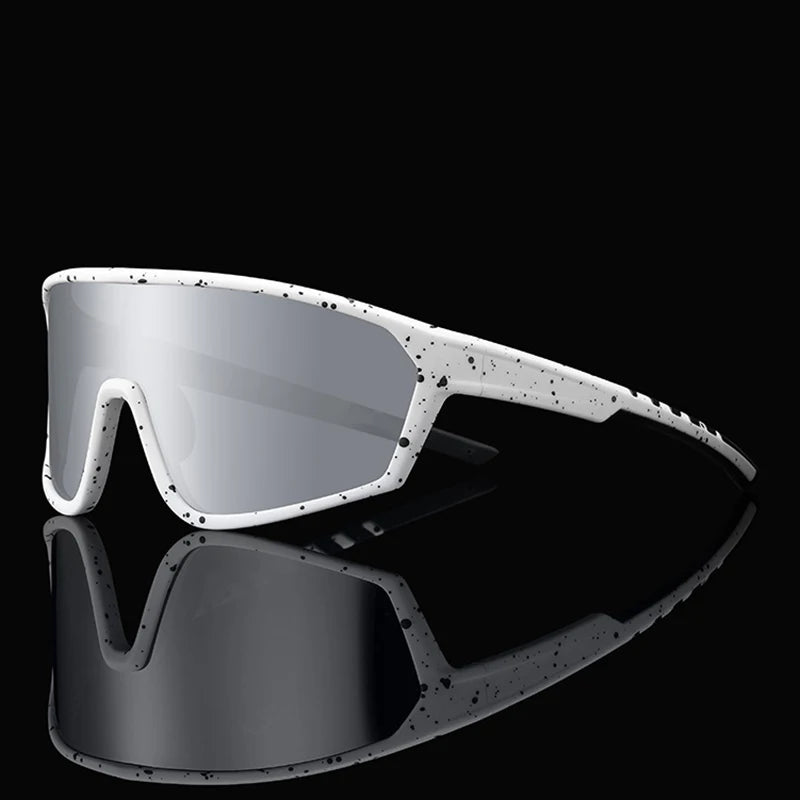 Fashion Silver Polarized Sunglasses for Men and Women MTB Bike Glasses with TAC Lenses and PC Frame for Outdoor Riding Sports
