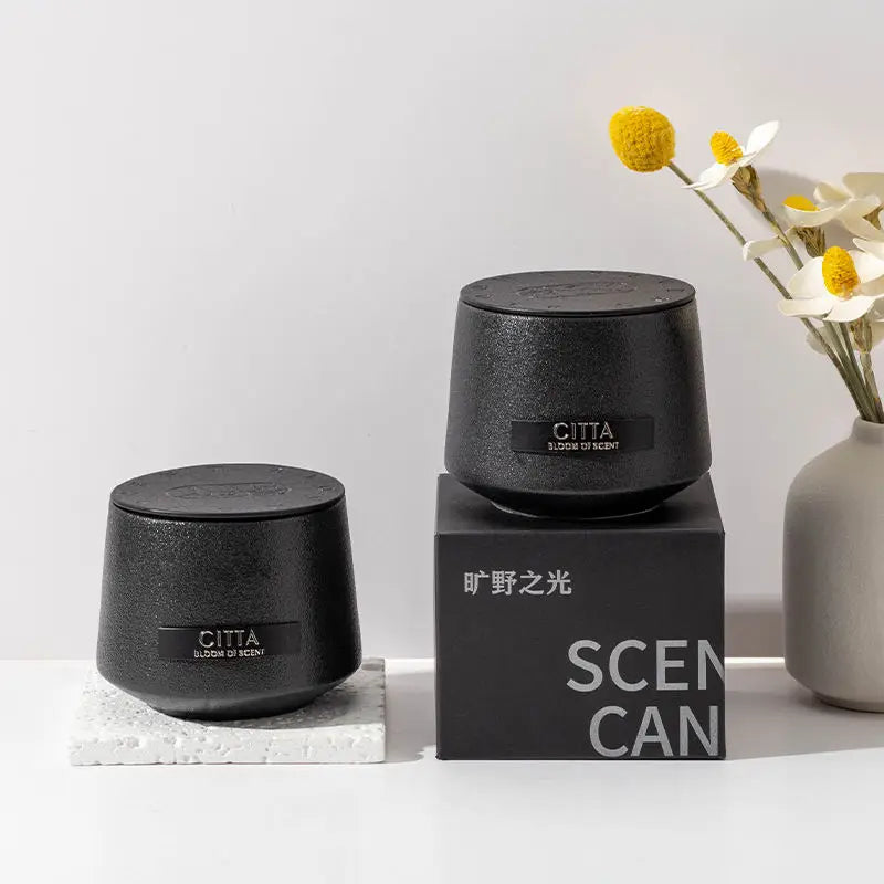 AIKUN Luxury Frosted Ceramic Cup Jar Aromatherapy Candle Making Set Soy Wax Fresh Scented Candles Easter Ramadan Father's Day