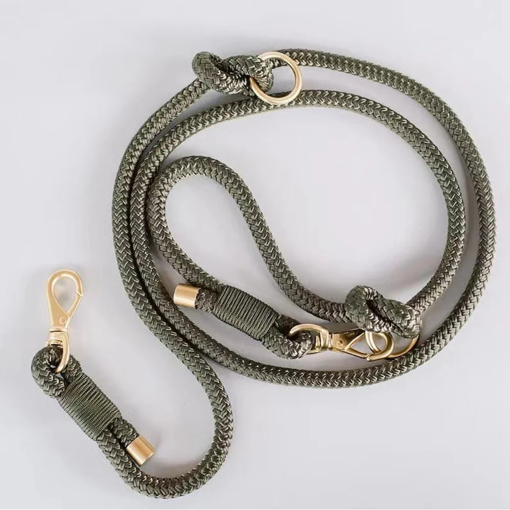 Hot Sale Cute Dog Leash Classic Solid Mountain Climbing Durable Round Rope Dog Pet Leash With Heavy Duty Clasp