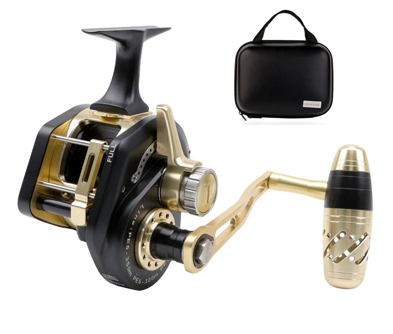 Full Metal Slow Jigging Fishing Reel Line Winding Boat Reel 6.3:1 Drag Power 35kgs Overhead Jig Saltwater Fishing Reel