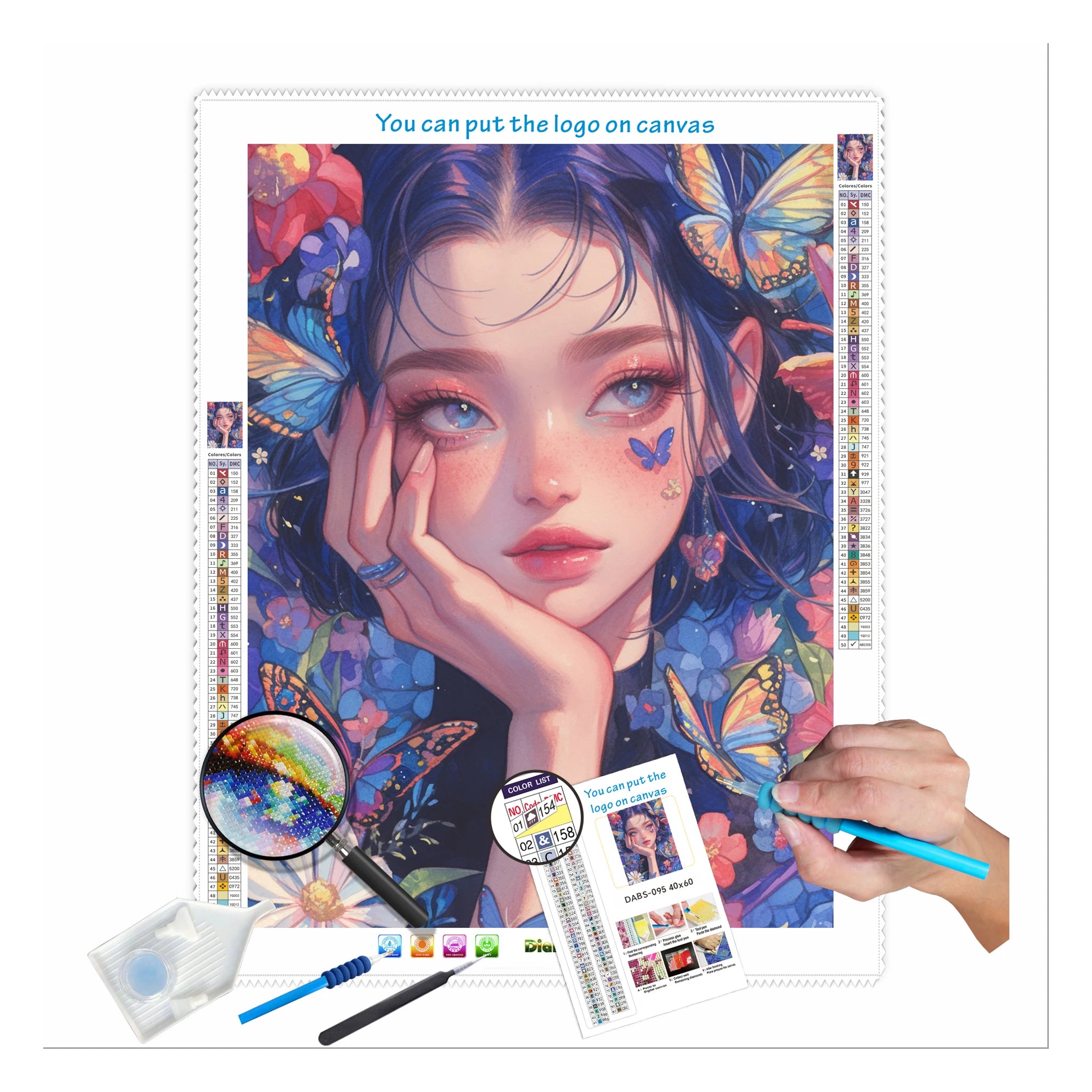 N-2137 DIY Custom 30*40 Diamond Art Paintings Kits Full Drill round 5D Portrait for Adults
