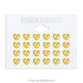 High-Preservation Gold-Plated 18K Brass Stud Earrings European and American Fashion Temperament Love Heart-Shaped Design