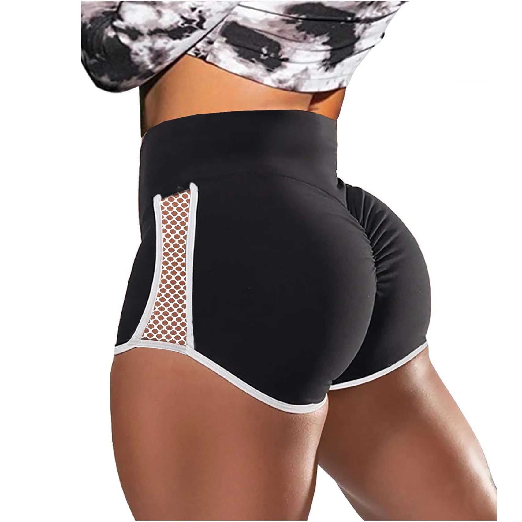Women Hot Mesh Lining Booty Summer Fitted Shorts 2023 Ladies Sexy Scrunch Butt Yoga Curvy Women Gym Athletic Shorts