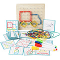 Montessori Geometry Nail Board Teaching Aid Kindergarten Early Education Rubber Band Graphic Puzzle Mathematics Wooden Toy