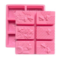 HY Rectangle Bee Silicone Mold Honeycomb Mold for Chocolate Handmade Soap Beehive Cake Baking Mold