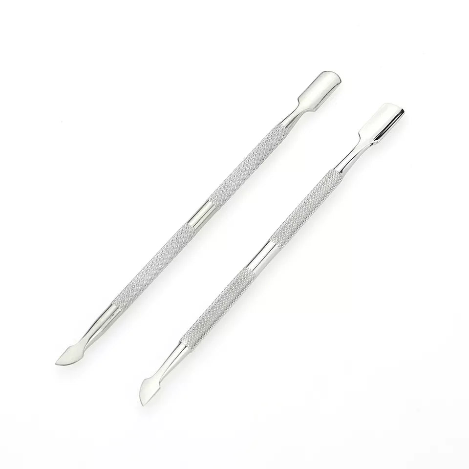 High Quality Stainless Steel Nail Exfoliating Tool Double-End Cuticle Pusher with Dead Skin Remover for Fingers