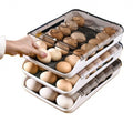 New Automatic Rolling Box Kitchen Items Refrigerator Storage Organizer Household Transparent Drawer Tray Space Saver