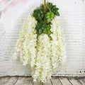 Artificial Wisteria Vine Flowers for Home Wedding Simulation Gallery Ceiling Decoration Realistic Flower Gallery Ceiling Hanging