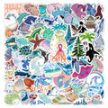100Pcs Marine Life Animal Cartoon Graffiti Stickers for Notebook Laptop Car Vinyl Decor Waterproof Sticker