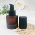 30ml 50ml Frosted Amber Spray Essential Oil Refillable Amber Glass Spray Bottle With Black Spray Pump Cap
