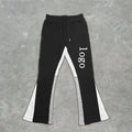 Factory Flare Bottom Sweat Pants Blank Men Plain Sun Faded Acid Wash Flare Sweatpants