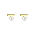 925 Sterling Silver One Line Pearl Earrings for Women 2022 New Summer Light Luxury Minority Earrings New Simple and Fresh