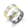 18K Gold Plated Stainless Steel Diamond Ring Fashion Jewelry for Seniors-Personalized Wedding Birthday Gift Ring Watch Style