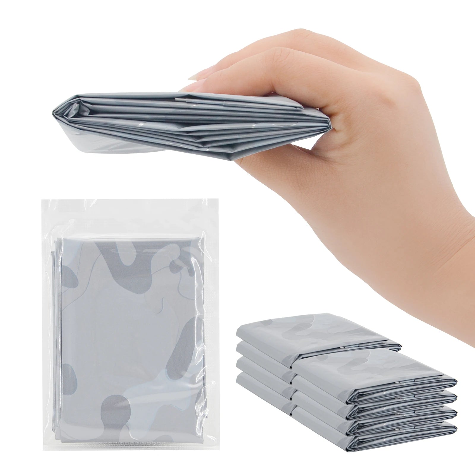 Outdoor Survival Kit Emergency Snow Camo  Blanket for Hiking Bug Out Bag First-Aid Devices Thickness for Weighted Tours
