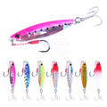 Wholesale LB131~136 10g 15g 20g 25g 30g 40g Glowing Metal Jig Baits Luminous Lead Jigging Fishing Lures with Double Hooks