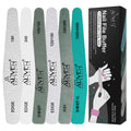 ALIVER Wholesale Sandpaper Lime Professional Nail File Buffer 80/100/150/180/240 Double-Sided Custom Logo Top Zebra Nail File MegaBDM