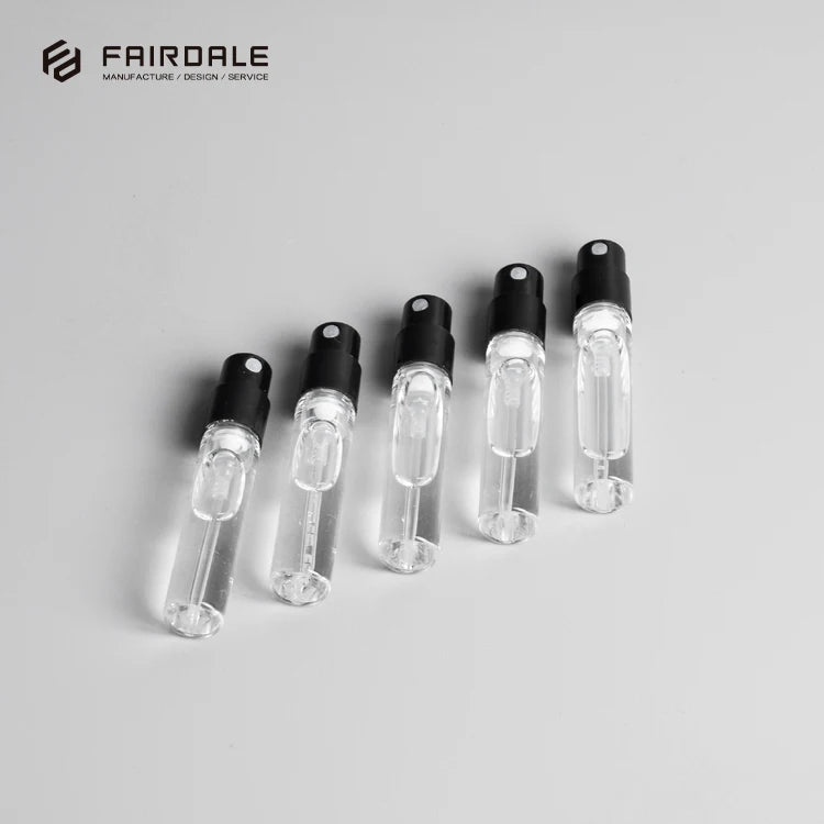 Free Sample Clear Tube Empty Vial 2ml 3ml 5ml 10ml Glass Perfume Spray Bottle