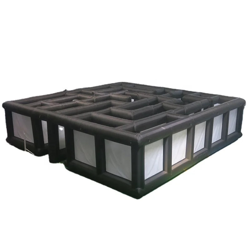 Fast air Ship to Door Outdoor Giant Customized Inflatable Maze 8x8m Laser Tag Games Inflatable Haunted House