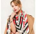Designer Satin Scarf Leopard Print Neck Scarf Fashion Neckerchief Lightweight Large Scarf for Women