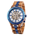 Fashionable Automatic Mechanical Watch Men Stainless Steel Reliable Automatic Wood Watch Lightweight Automatic Watch for Men