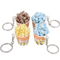3D Cute Mini Popcorn Resin Charms Simulated Food Pendant for Jewelry Making Diy Earring Keychain Floating Charm Craft