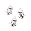Animal Charms Antique Silver Color Alloy Dinosaur Baby Charms Pendant for Jewelry Making 16x12x7MM
