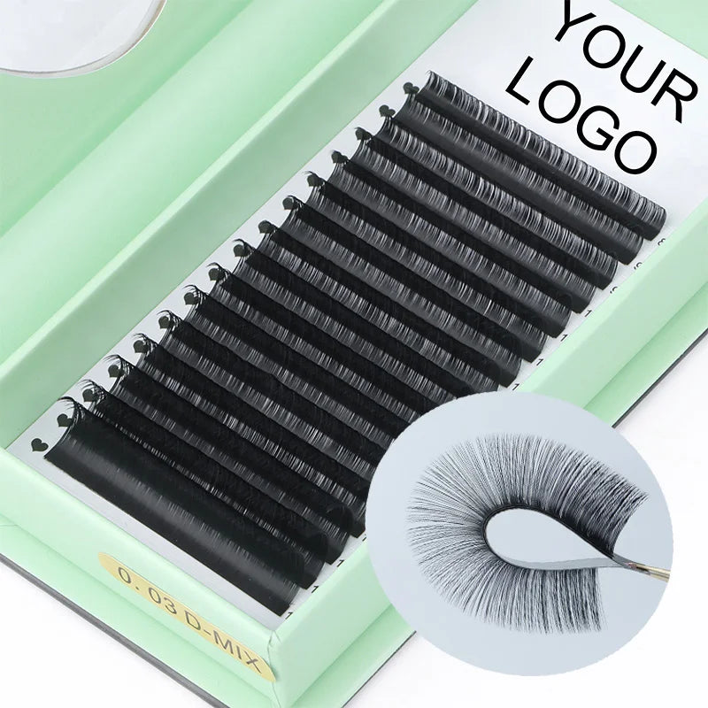 Wholesale Professional Individual Eyelash Extensions Volume Lash Trays Supplies with Matte Style Individual Lashes