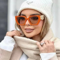New Trendy Custom Logo Cat Eye Sun Glasses PC Glasses UV400 Fashion Eyewear Wholesale OEM Sunglasses for Women 2025