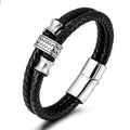 2022New Design Men Women Trendy Bracelet Jewelry Genuine Leather Braided Bracelet Punk Magnet Clasp Leather Wristband
