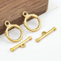 Custom 18kt Gold Plated Stainless Steel Clasp Connectors Jewelry Findings Components for DIY Necklace Making Manufactures Direct