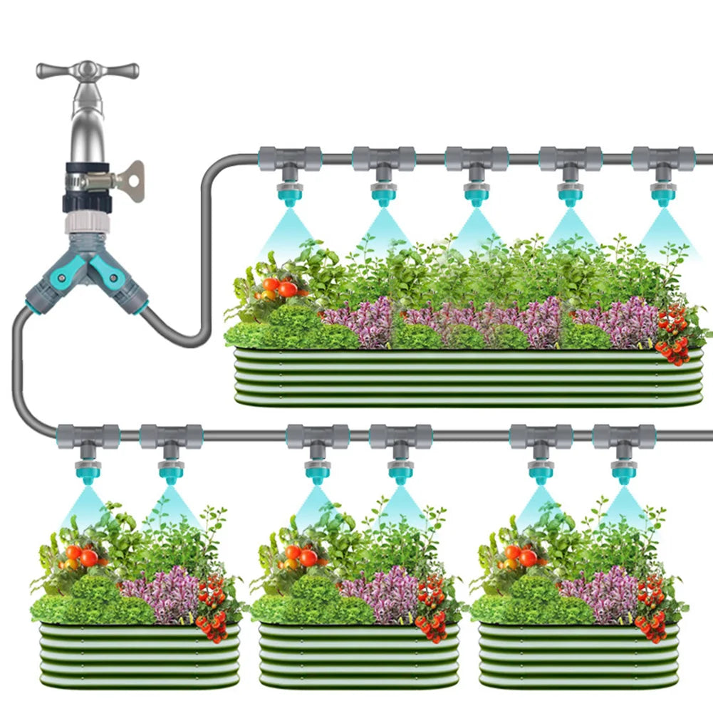 Micro Drip Irrigation System DIY Garden Sprinkler Watering Kit for Flower Plant