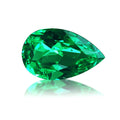 Zhanhao Jewelry Hydrothermal Emerald Diamond Loose Gemstone Faceted Pear Shaped Emeralds