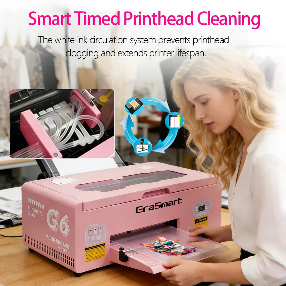 EraSmart A3 30CM T Shirt Embroidery Machine Replacement DTF Printer Printing Machine for T-shirt Easy Operation
